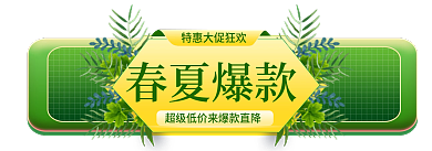 简约精致春夏爆款促销标签胶囊banner