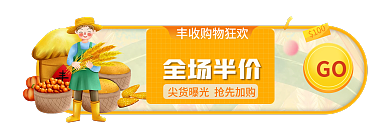 丰收购物节全场半价GO