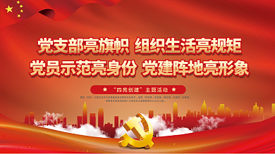 简约党建要把四亮亮创建主题活动宣传展板