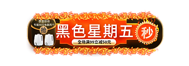 黑色星期五黑五电商胶囊主图标签入口图