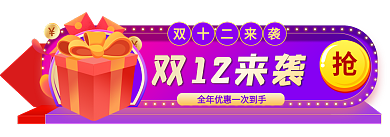双十二狂欢节双十二来袭双12来袭胶囊banner