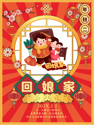 新年年俗回娘家年初二套图海报4