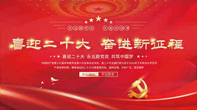 党建风的二十大党建展板