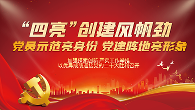 四亮四亮创建风帆劲活动宣传展板