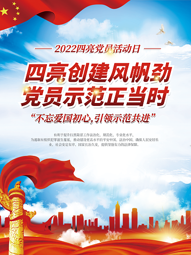 四亮规范化专业化水平活动宣传海报