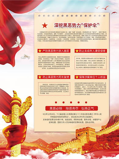 反有组织保护伞基层海报