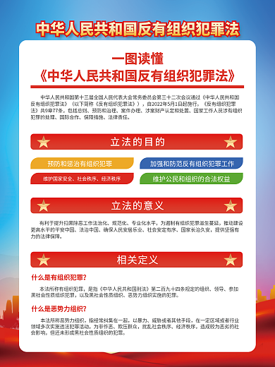 反有组织一图读懂包括总则宣传系列海报