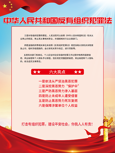 反有组织进行罚款等六大亮点宣传系列海报