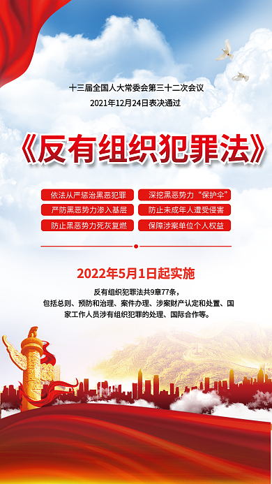 反有组织保护伞包括总则宣传海报