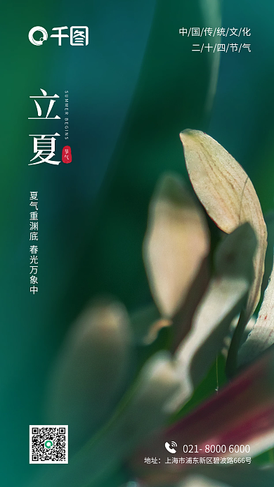 立夏地产酒店中国传统节日二十四节气海报