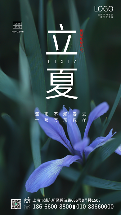 立夏二十四节气LIXIA立夏海报