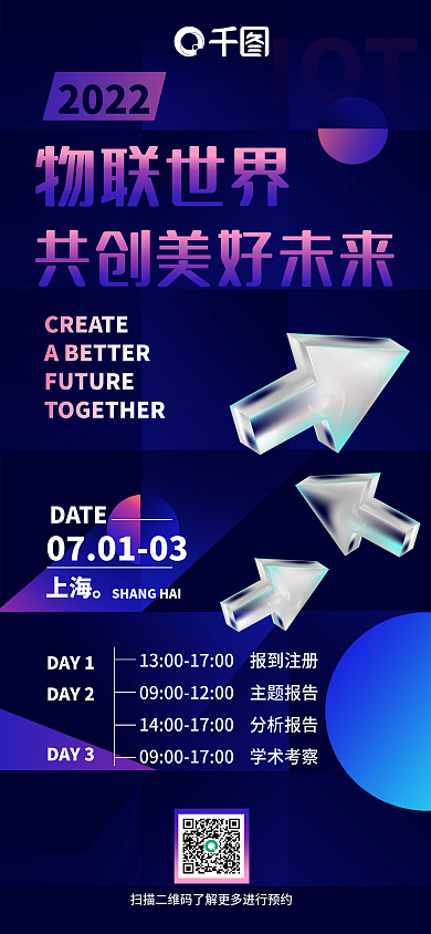 酸性几何2022物联世界峰会活动海报