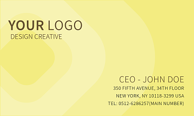 黄色渐变YOURLOGO商务名片