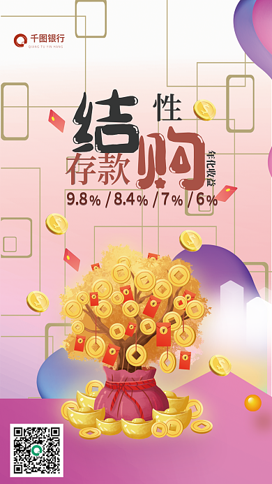 金融案例库银行年化收益存款海报