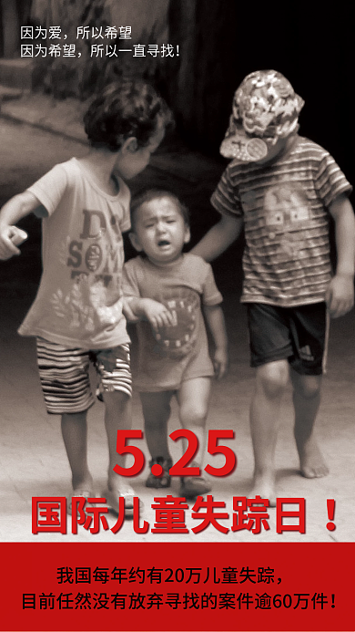 简约国际525因为爱日摄影图公益宣传海报