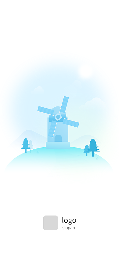 手机移动logo简约天气启动页闪屏