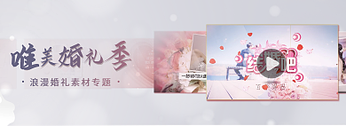 唯美浪漫视频素材banner