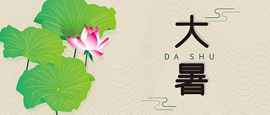 大暑小暑立夏24节气传统节气手绘荷叶