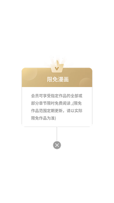 vip会员请以实际限免漫画会员图标弹窗