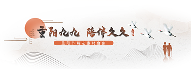 重阳九九陪伴久久重阳节国风banner