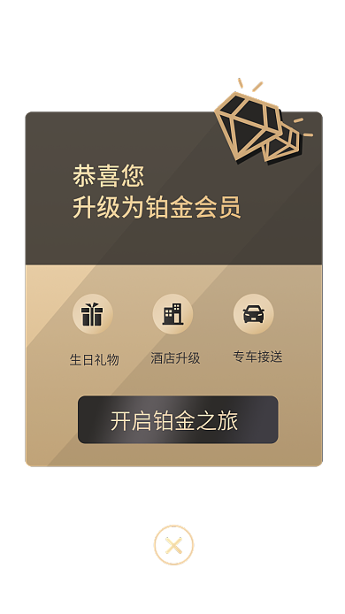 网页ui恭喜您生日礼物会员弹窗