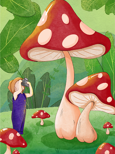 夏天的午后插画