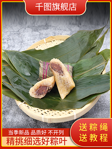 端午节粽叶旗舰店送教程主图直通车图活动图