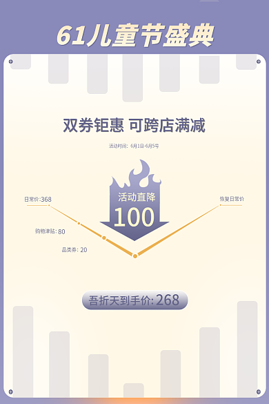简约61恢复日常价268母婴用品打折扣主图