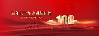 红色党建团百年网站banner
