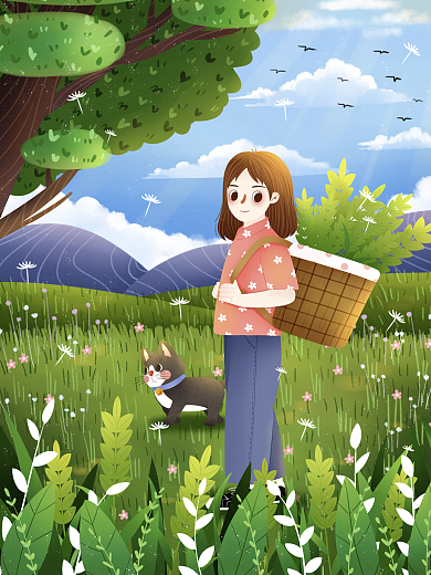 节日节气之小满插画