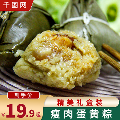 端午节食品精美礼盒装瘦肉蛋黄粽直通车图活动图