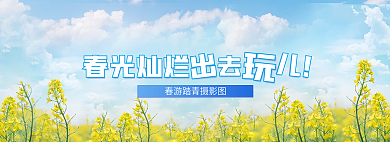小清新春光春光灿烂摄影图banner