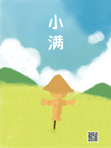 小满简约小满风宣传海报