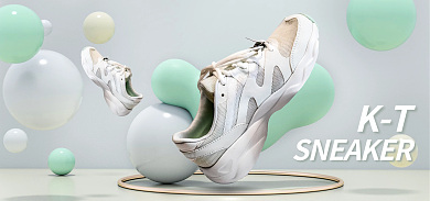 电商运动鞋KT小清新立体banner