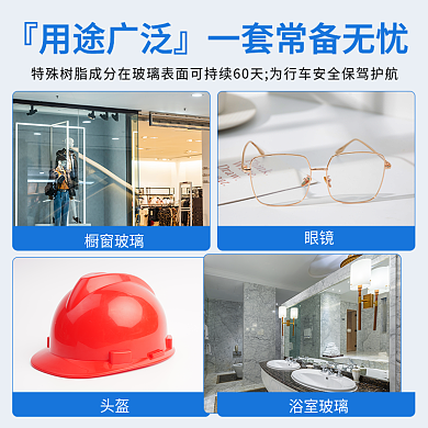 家居汽车用品橱窗玻璃头盔步骤图细节展示主图