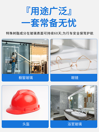 家居汽车用品橱窗玻璃头盔步骤图细节展示主图