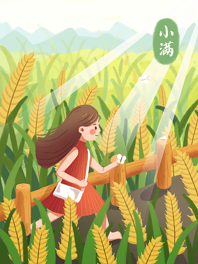 小情小满新小满节气插画