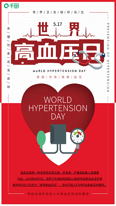 世界高血压517多发病日海报