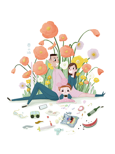 儿童节孩子破坏小可爱的家人