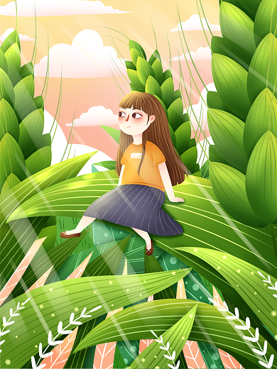 节日节气之小满插画