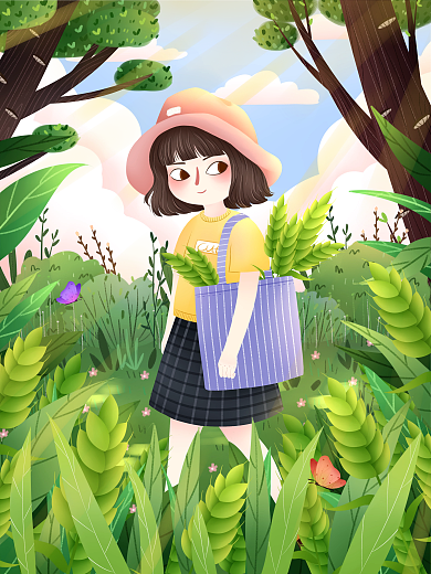 节日节气之小满插画