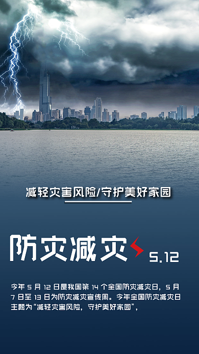 2022年防灾防灾减灾512海报