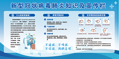 新型冠状病毒干咳流涕及宣传栏