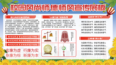 校园风尚以廉为宝体验心得宣传展板