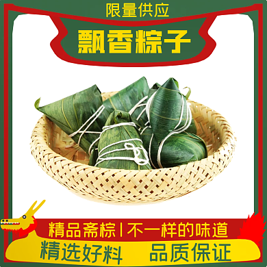 端午节粽子飘香粽子精选好料电商主图