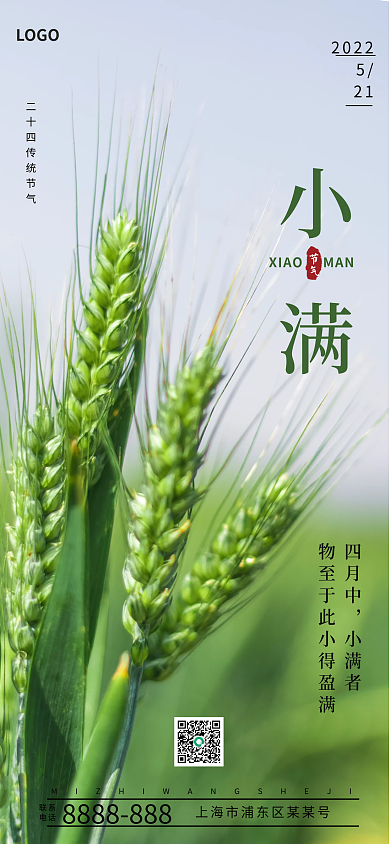 炫彩创意四月中小满者手机营销海报pro