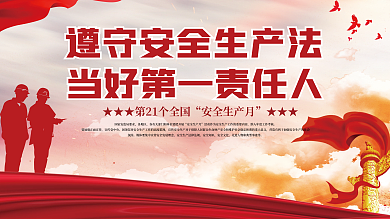 2022年全国各地区安全生产月月活动展板