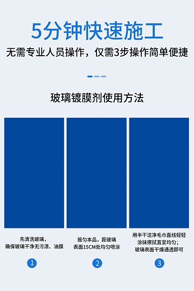 汽车玻璃驱先清洗玻璃简约电商使用方法