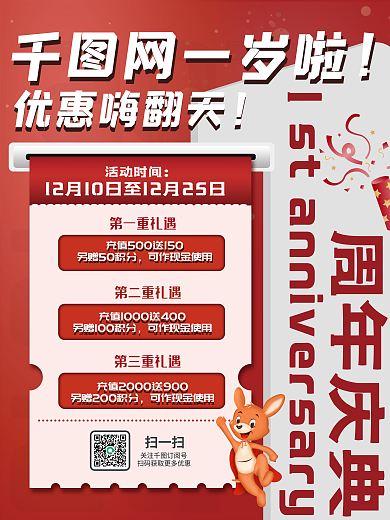 优惠促销2022周年庆典周年庆海报