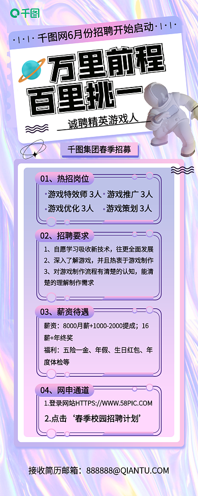 酸性风01热招岗位招聘长图